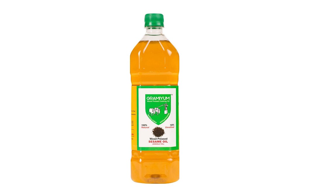 Gramiyum Wood Pressed Sesame Oil   Plastic Bottle  1000 millilitre